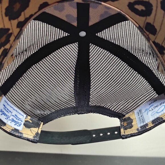 Livingston Montana Stafford Animal Shelter Hat Cap Snap Back Leopard Print Mesh - Picture 7 of 12